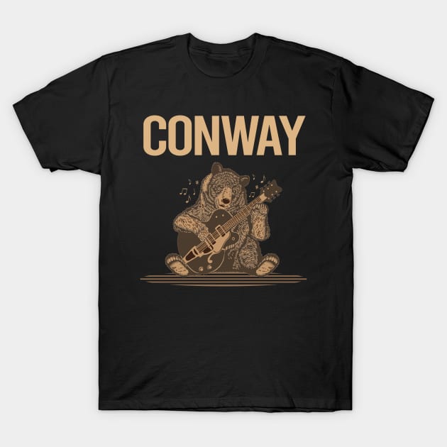 Brown Bear Guitar Conway T-Shirt by rosenbaumquinton52